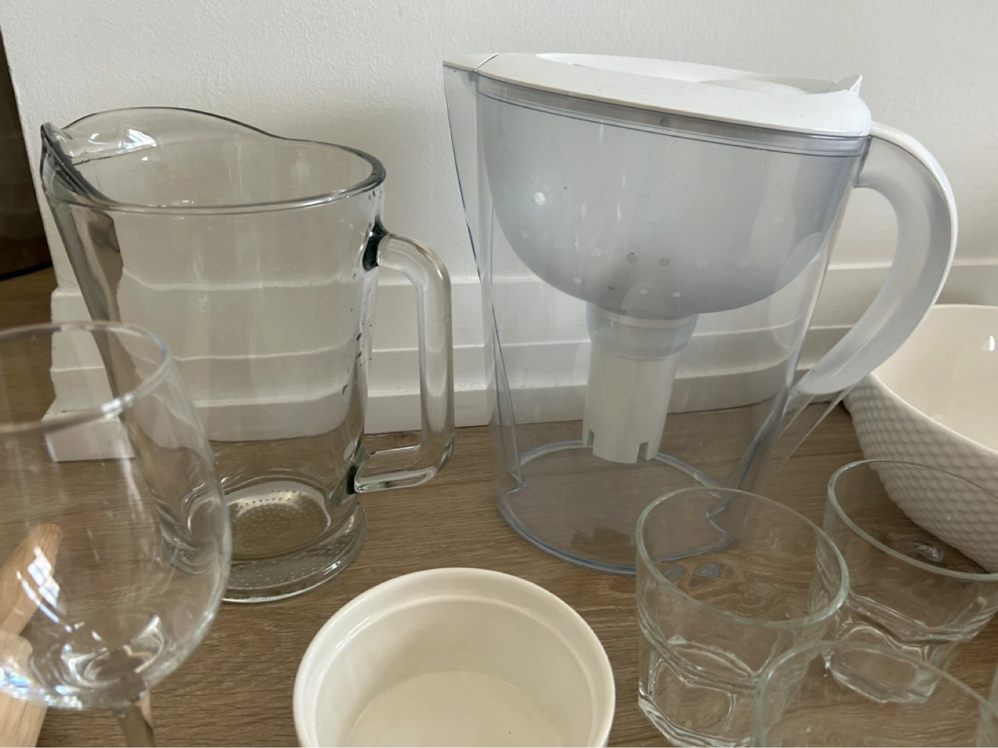 Set of Glasses, Pitcher, Bowls, Water Filter, Rolling Pin - photo 4