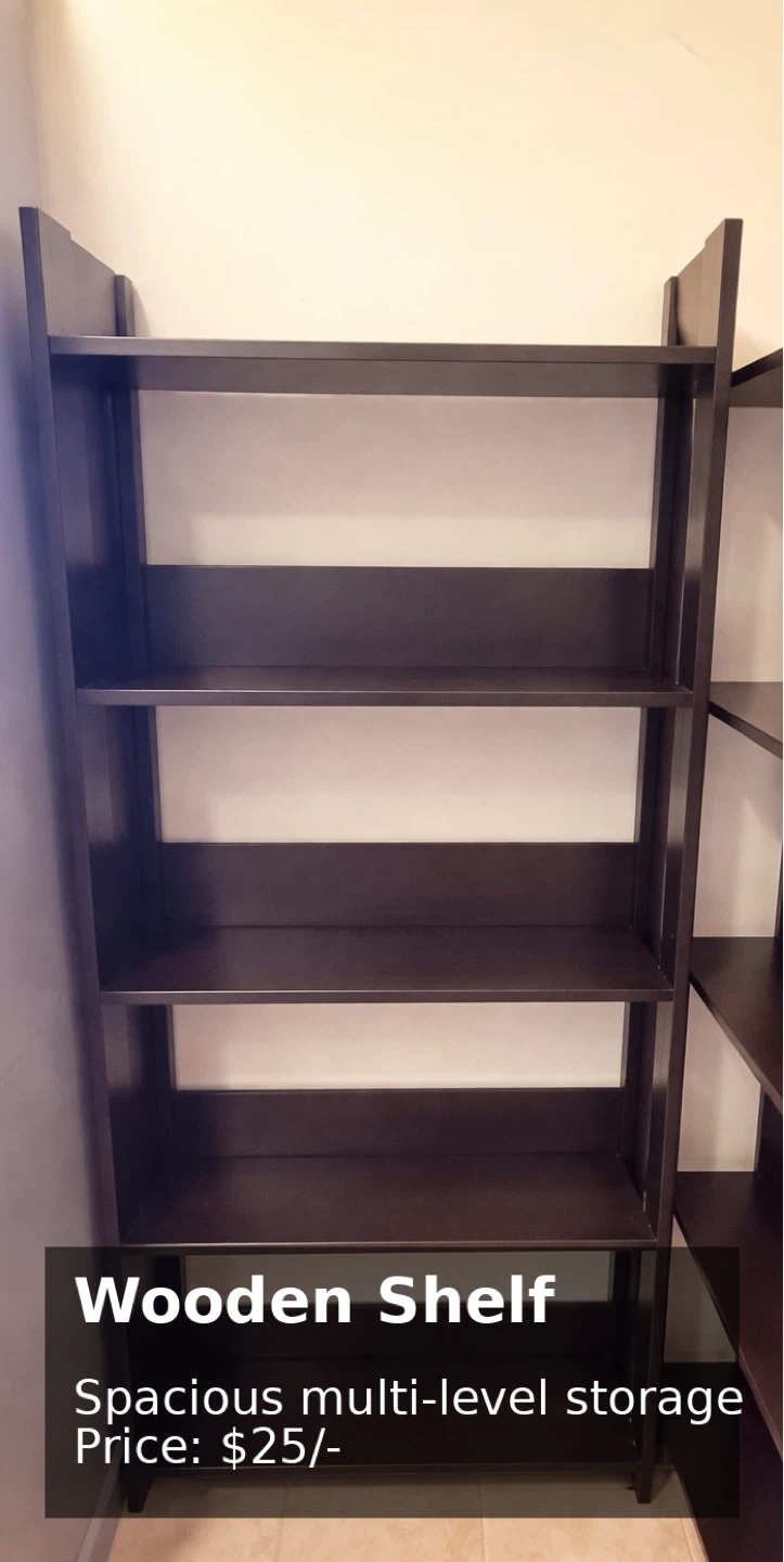 Dark Brown Wooden Shelf