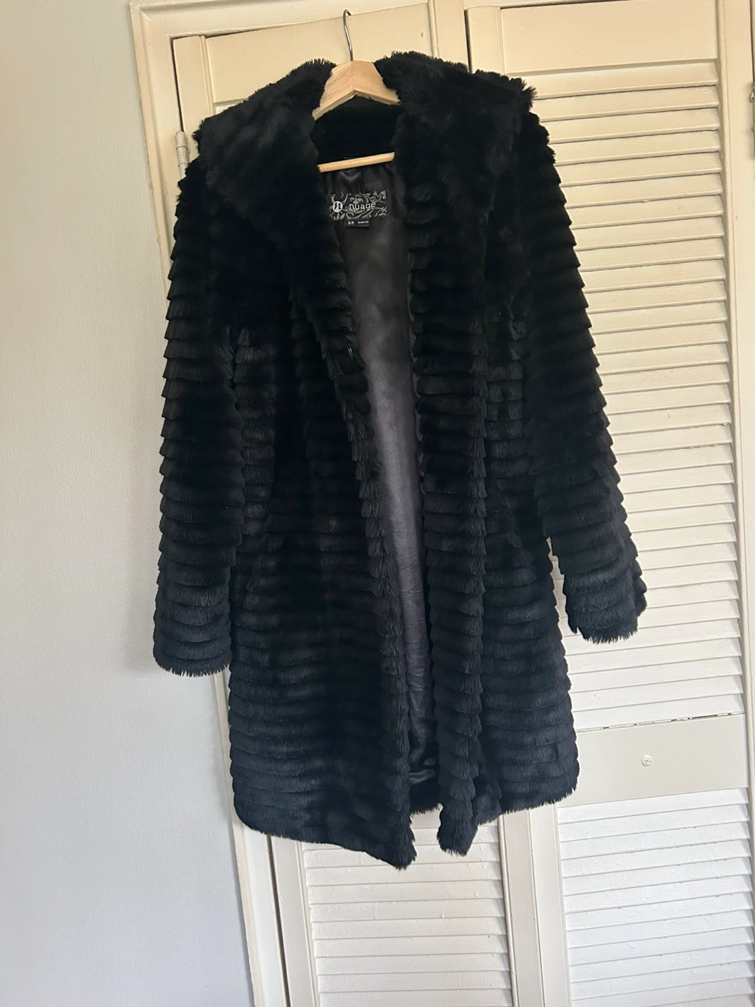 Nuage Faux Fur Coat Black Size S/P