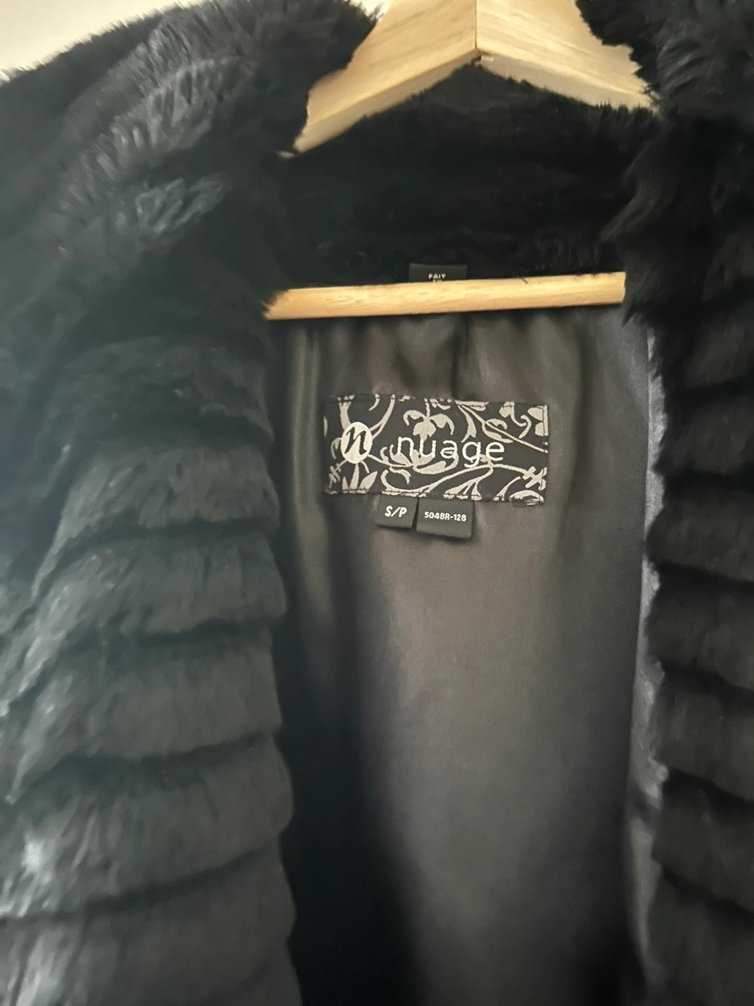 Nuage Faux Fur Coat Black Size S/P - photo 2
