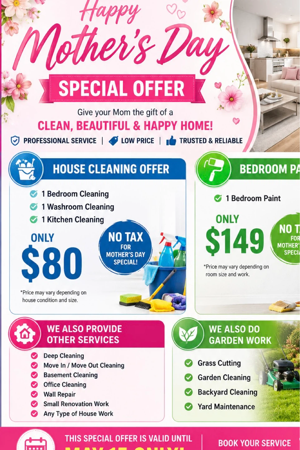 Deep Cleaning Available – Same Day Service!”