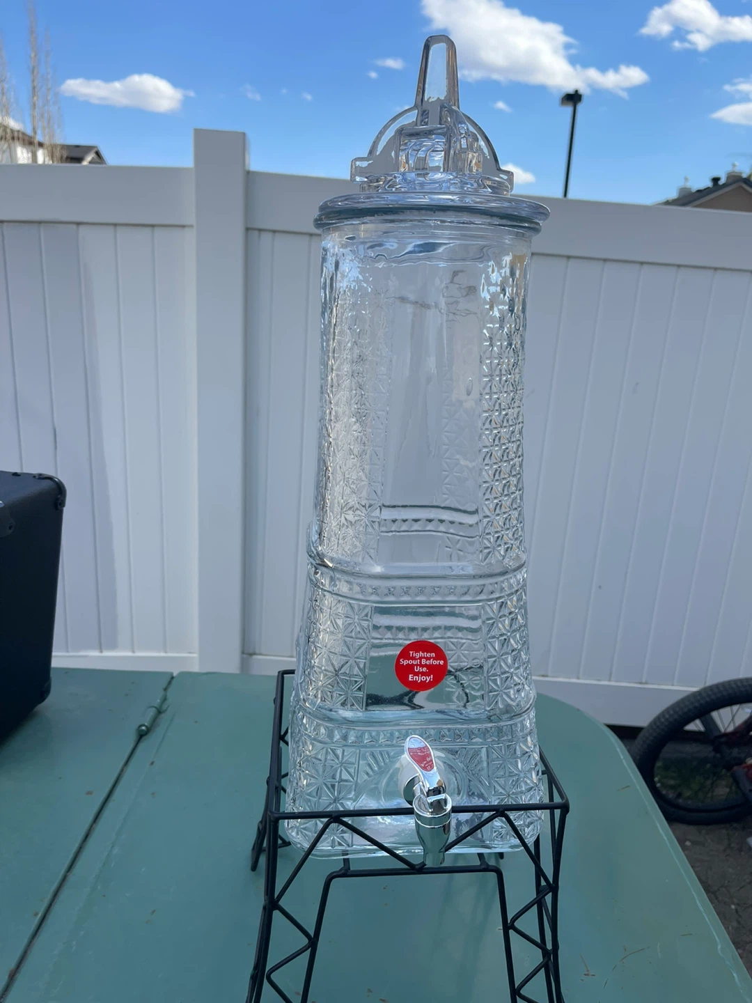 Glass Beverage Dispenser with Stand - photo 2