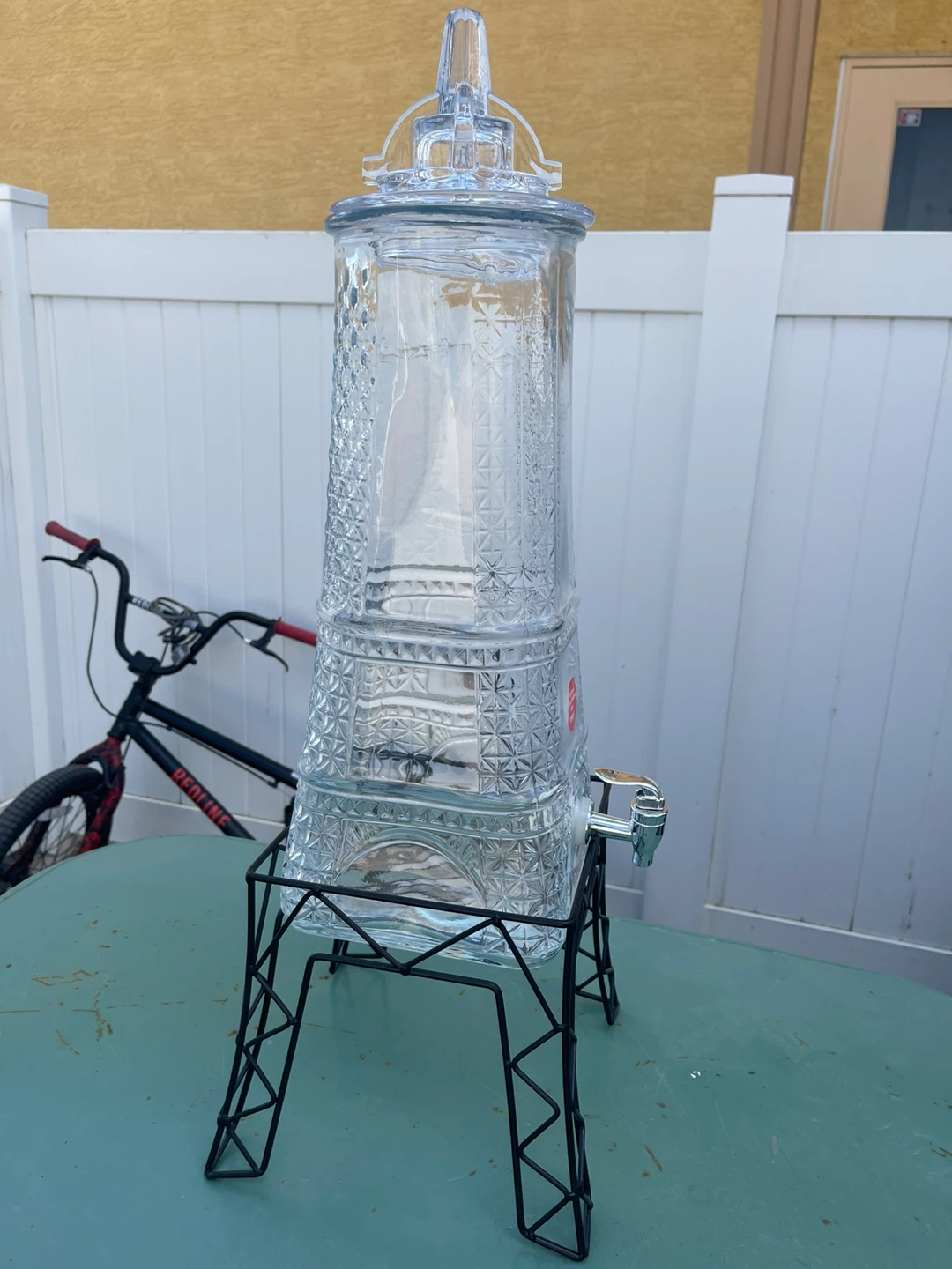 Glass Beverage Dispenser with Stand