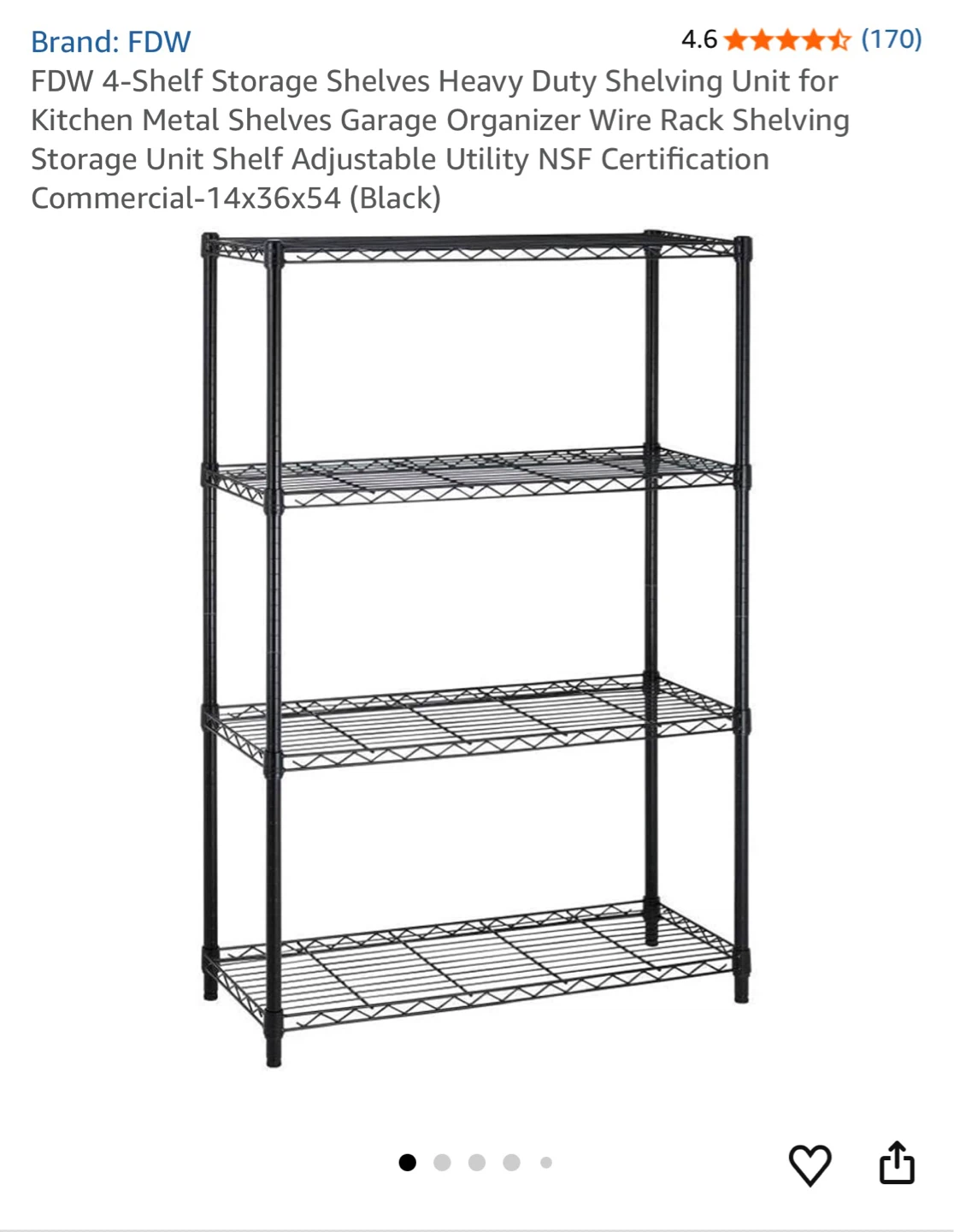 5-Tier Heavy Duty Shelf