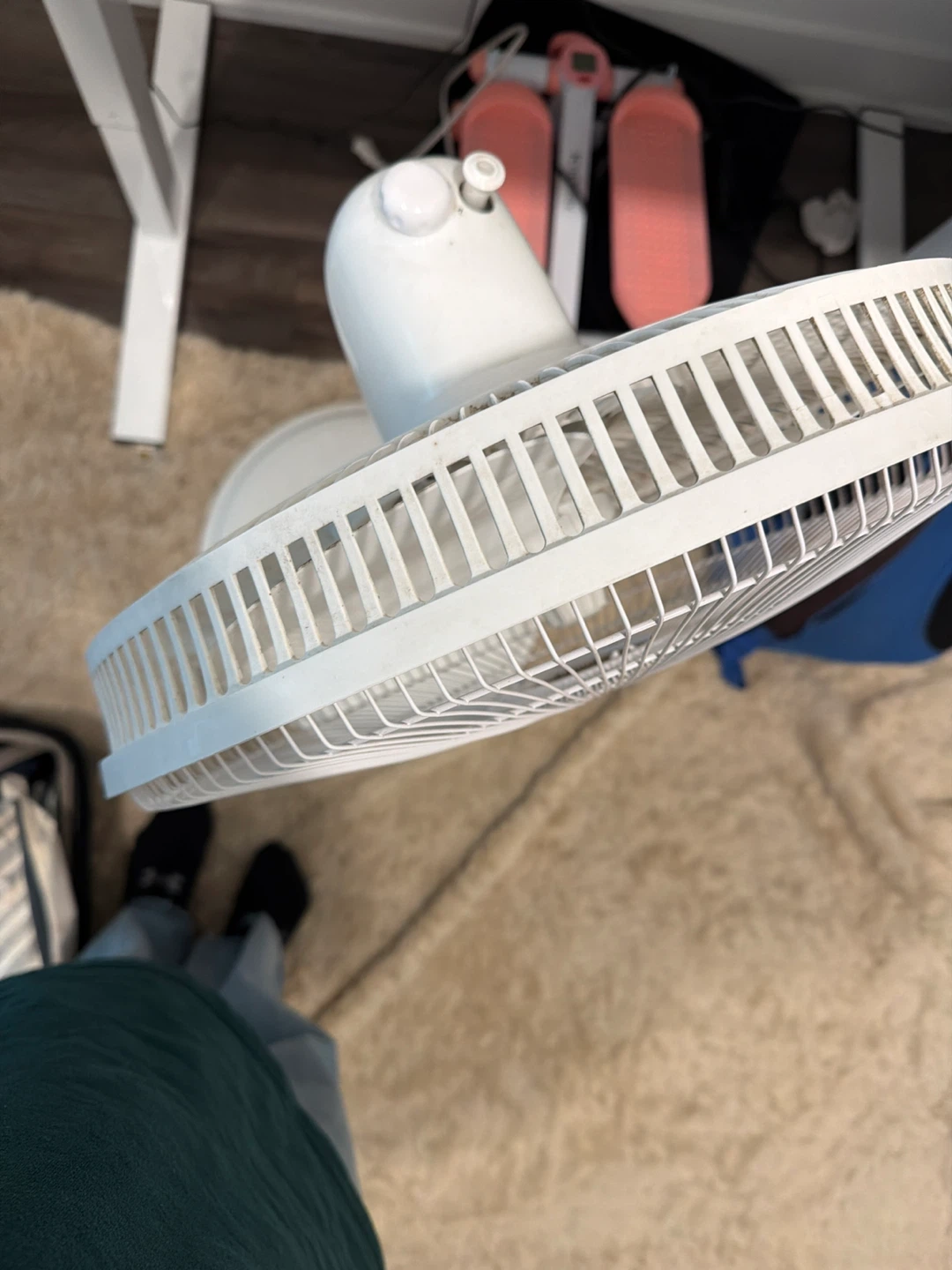 White Pedestal Fan with Naruto Decal - photo 2