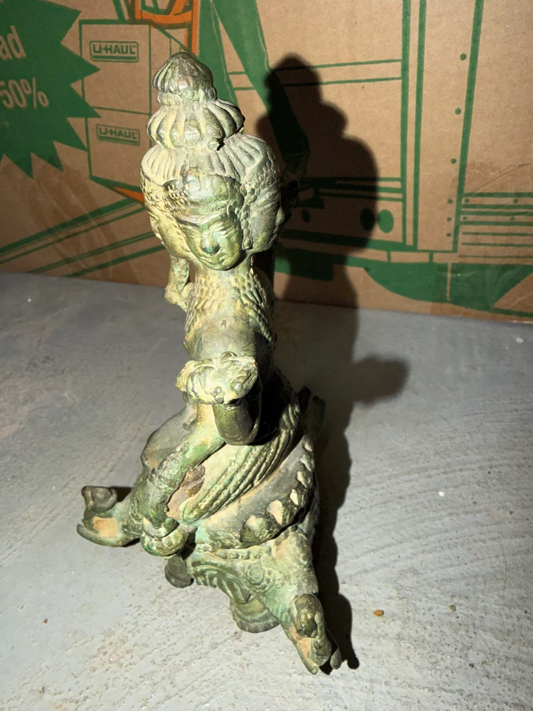 Vintage Bronze Deity Statue - photo 4