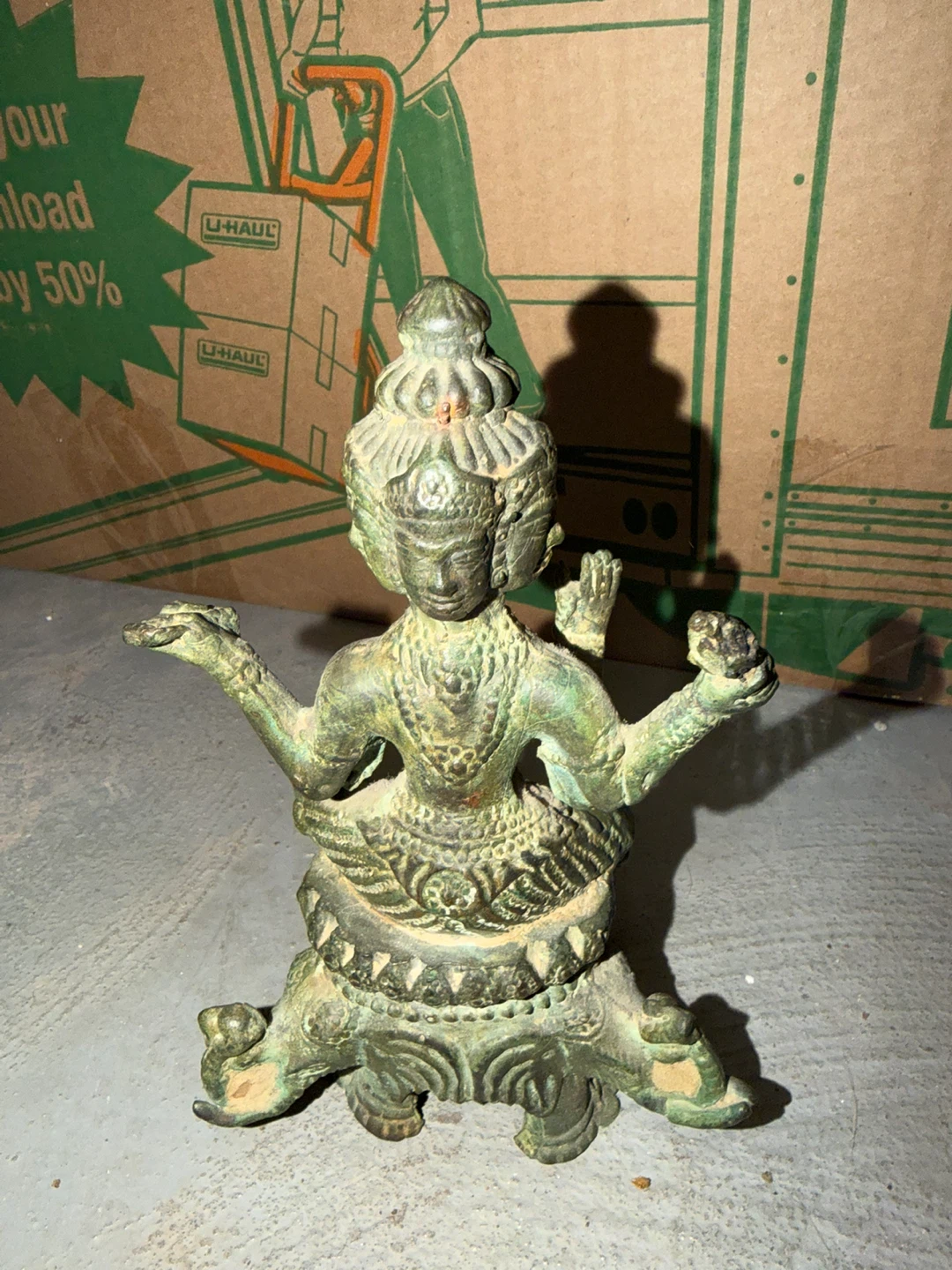 Vintage Bronze Deity Statue - photo 3