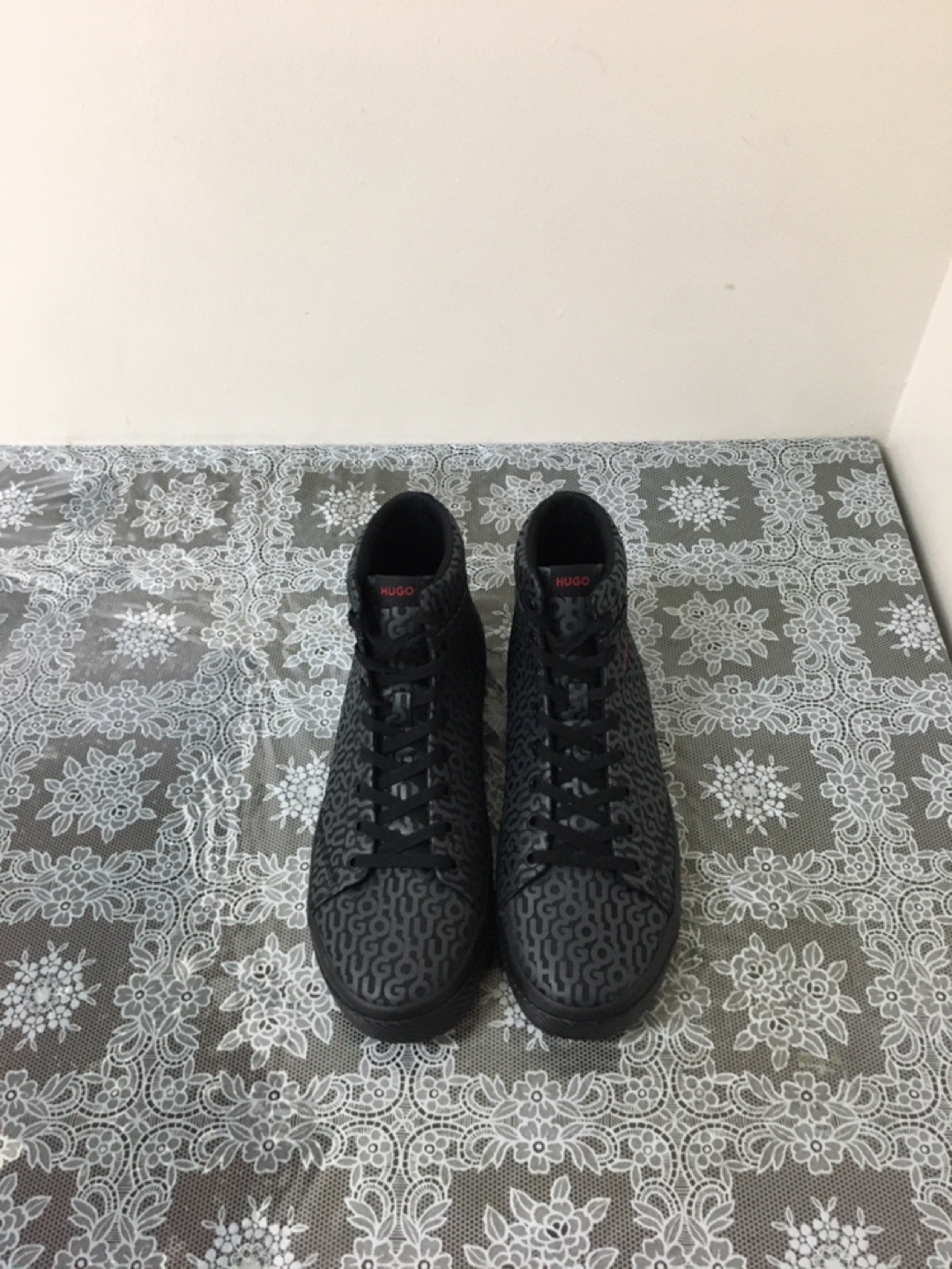 HUGO Black High-Top Sneakers