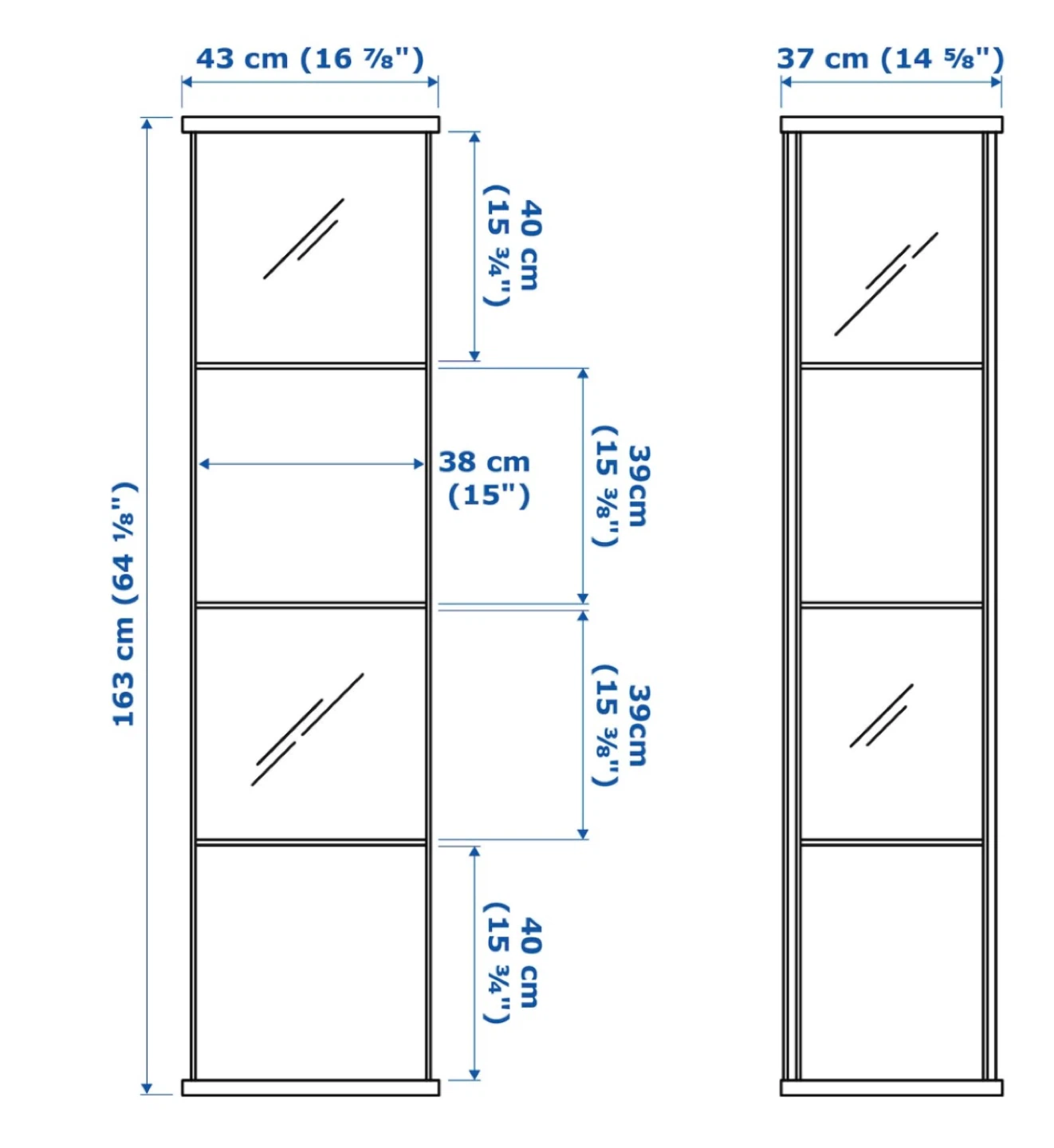 IKEA DETOLF Glass Display Cabinet - photo 2