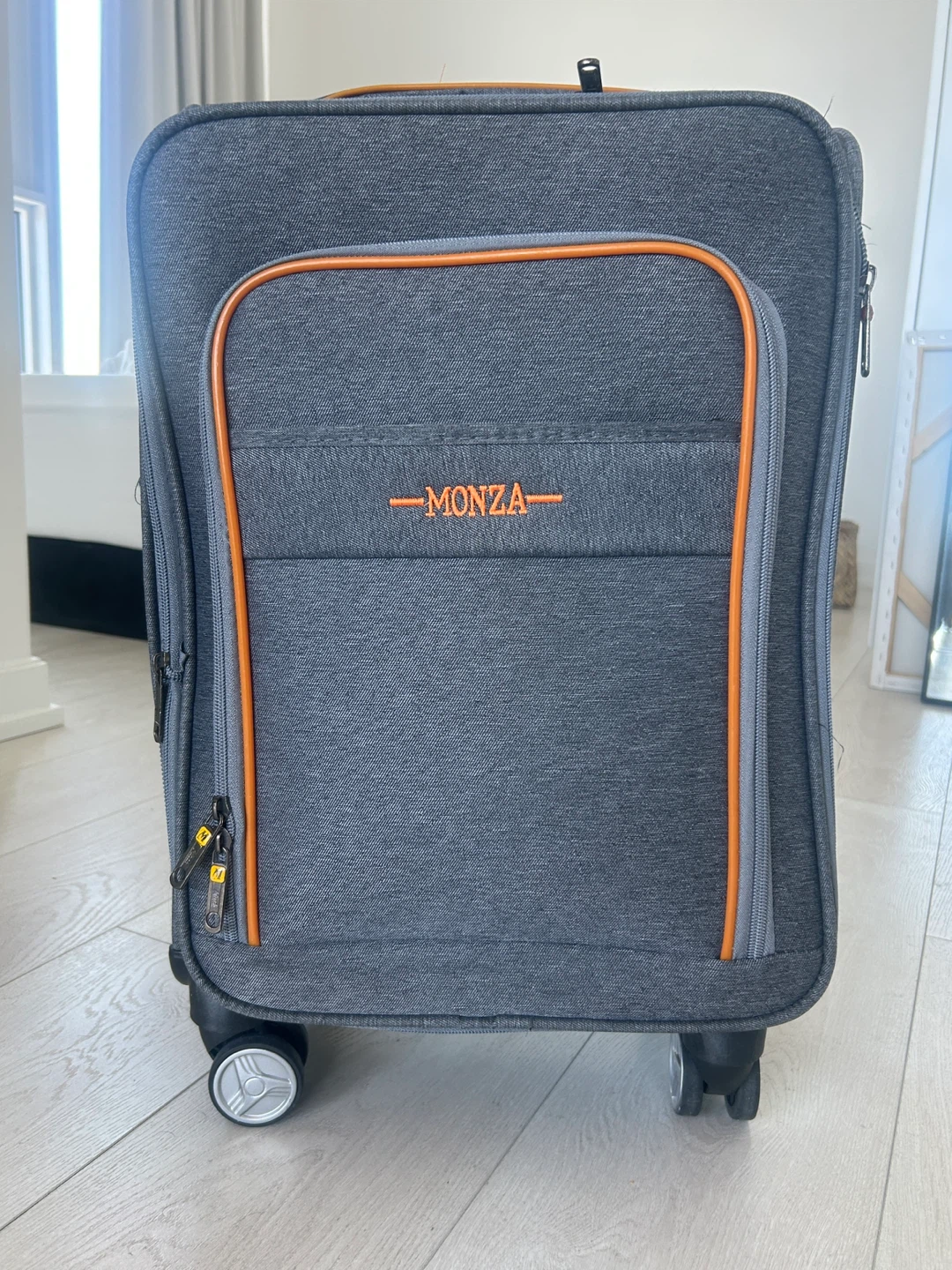 New Monza Grey Carry-On Spinner Luggage