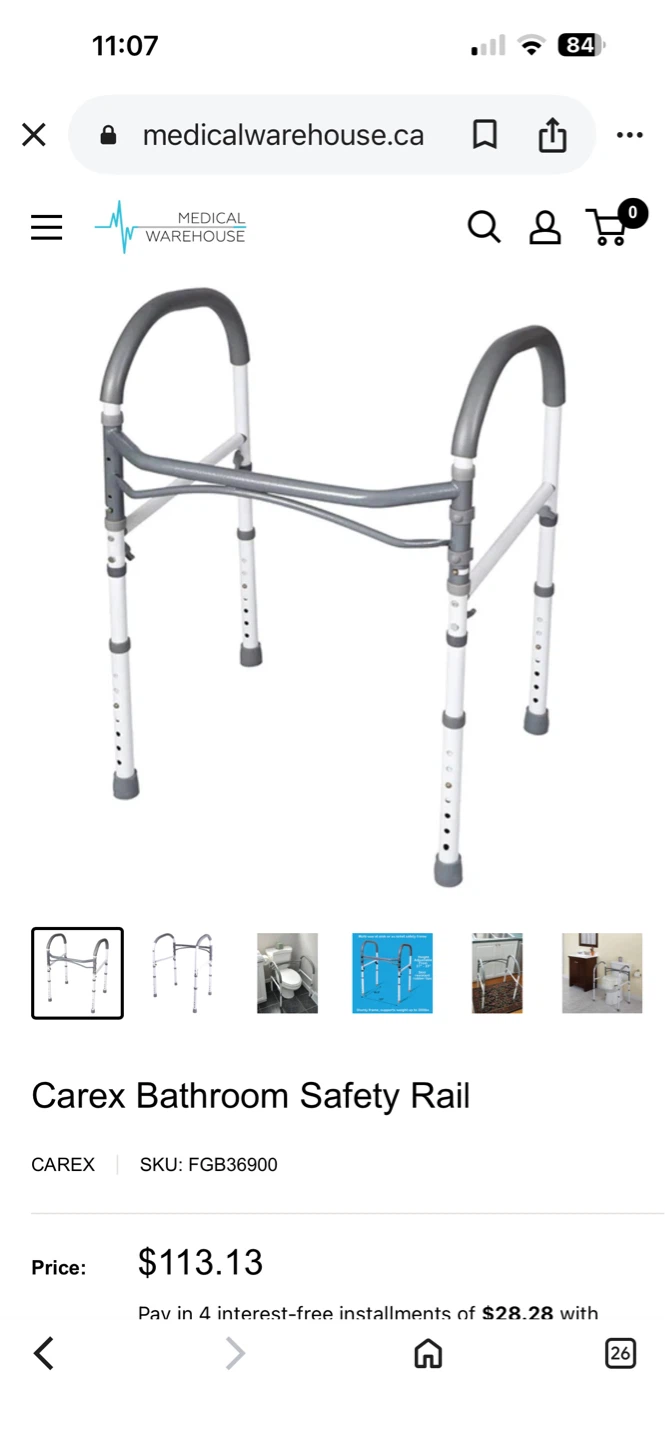 Carex Bathroom Safety Rail