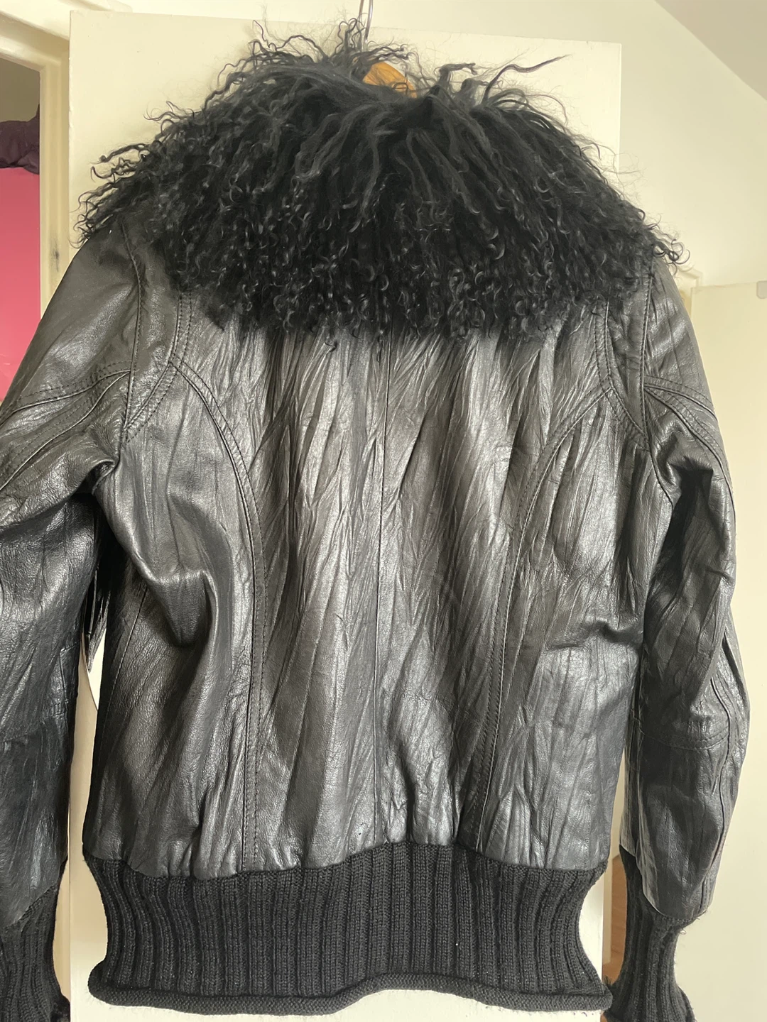 Daniele Italian Leather Jacket with Fur Trim - photo 2