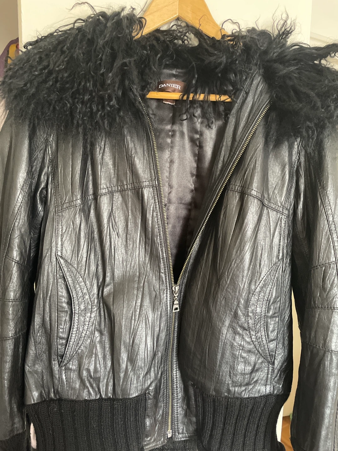 Daniele Italian Leather Jacket with Fur Trim - photo 4