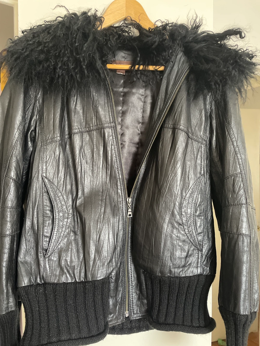 Daniele Italian Leather Jacket with Fur Trim - photo 3