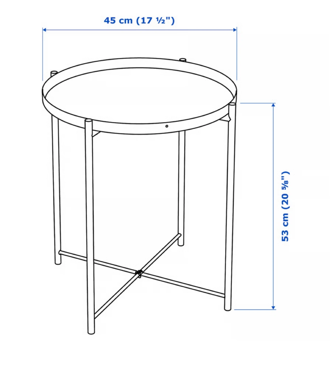 IKEA GLADOM Tray Table Black 45x53 cm - photo 5
