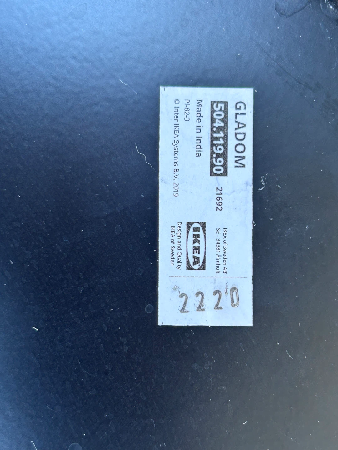 IKEA GLADOM Tray Table Black 45x53 cm - photo 4