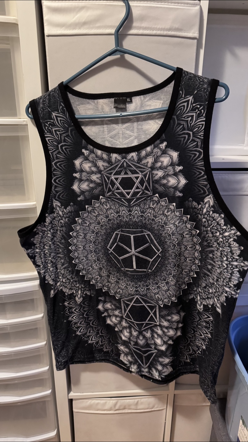 Electro Threads XL Tank Top - Geometric Print
