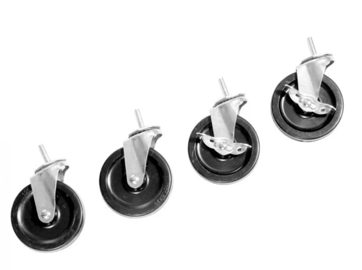 4 Seville Classics 3” Rubber Caster Wheels