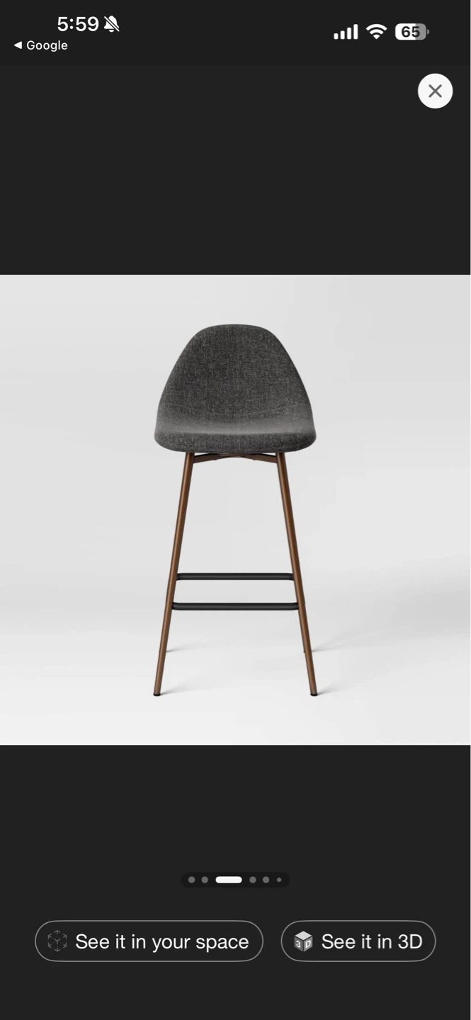 Threshold Copley Counter Height Barstool - Dark Gray - photo 2