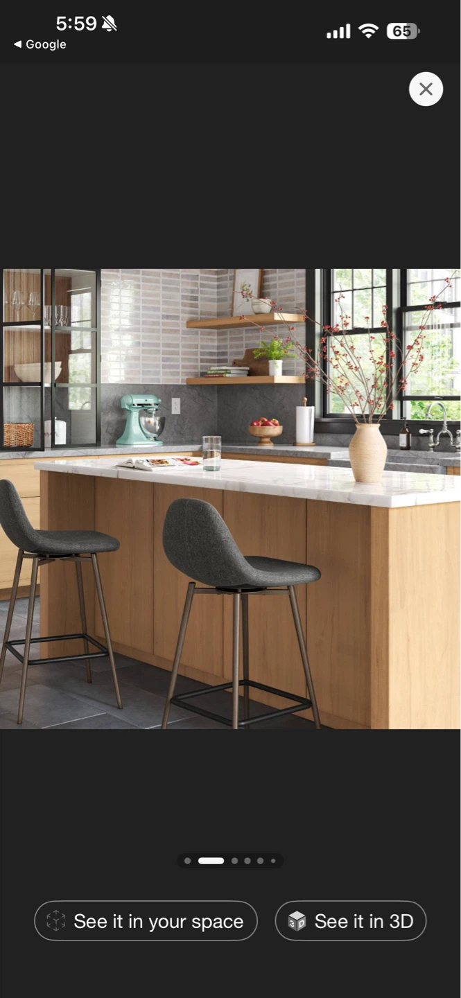 Threshold Copley Counter Height Barstool - Dark Gray - photo 4