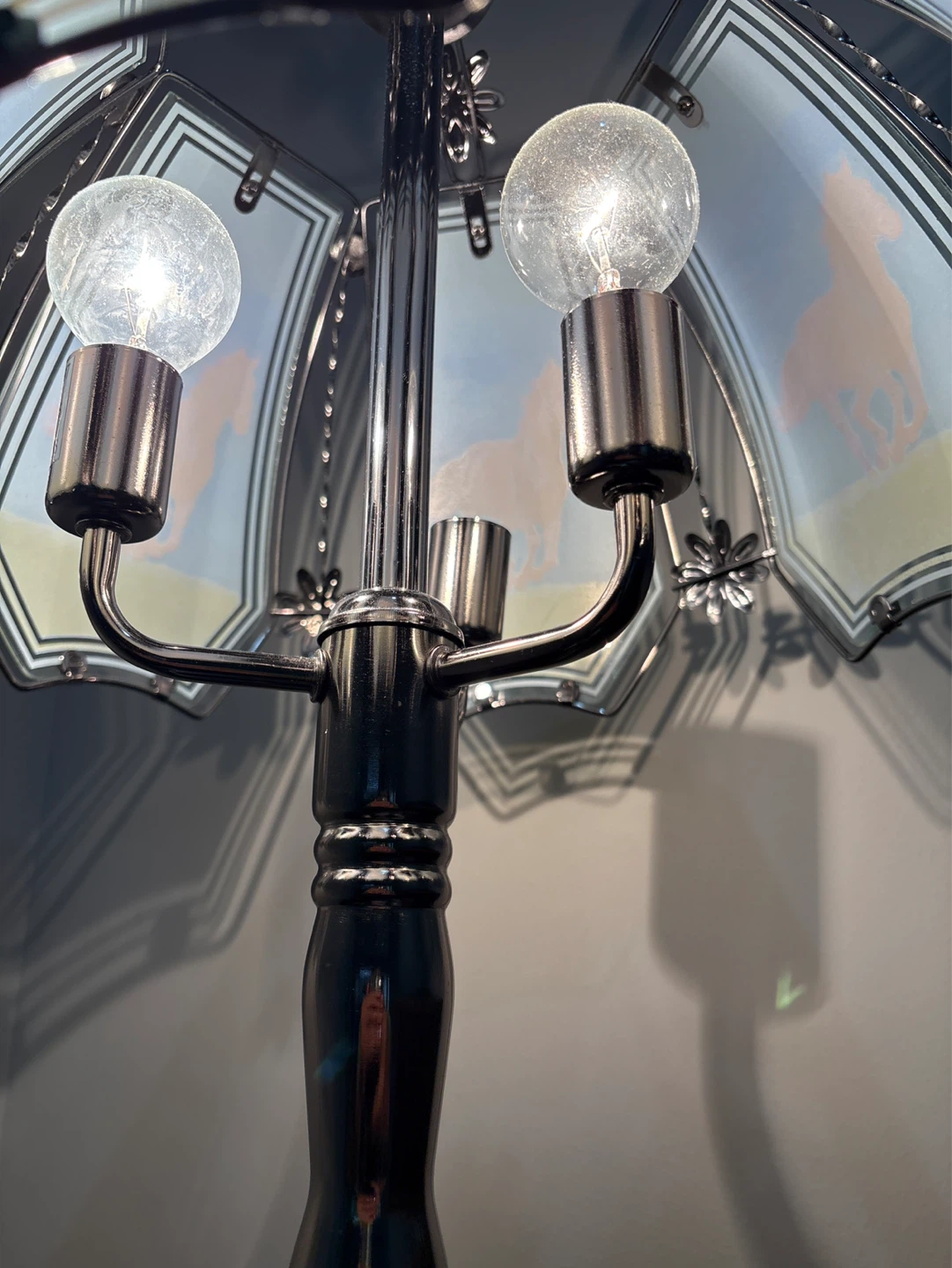 Stained Glass Horse Accent Lamp touch to light up - photo 2