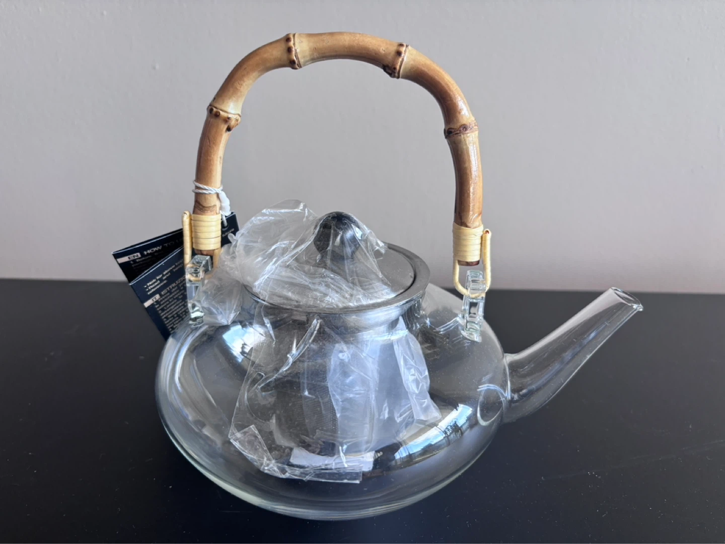 Brand new - Brandani Glass Teapot with Inox Filter - 27 OZ - photo 2