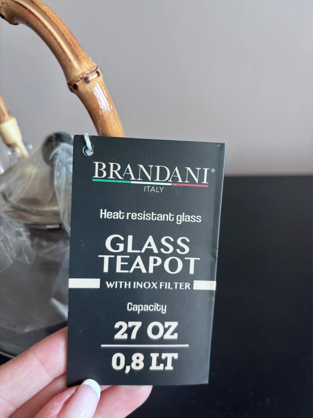 Brand new - Brandani Glass Teapot with Inox Filter - 27 OZ - photo 3