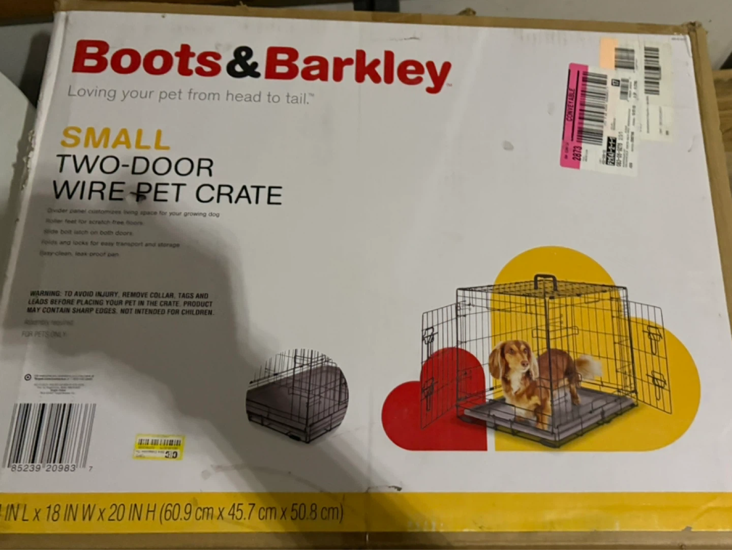 Boots & Barkley Small Two-Door Wire Pet Crate - photo 3