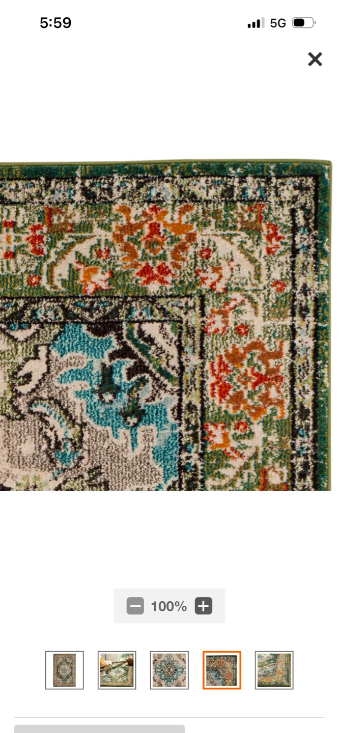 New Safavieh Monaco Moses Forest Green / Light Blue - photo 3