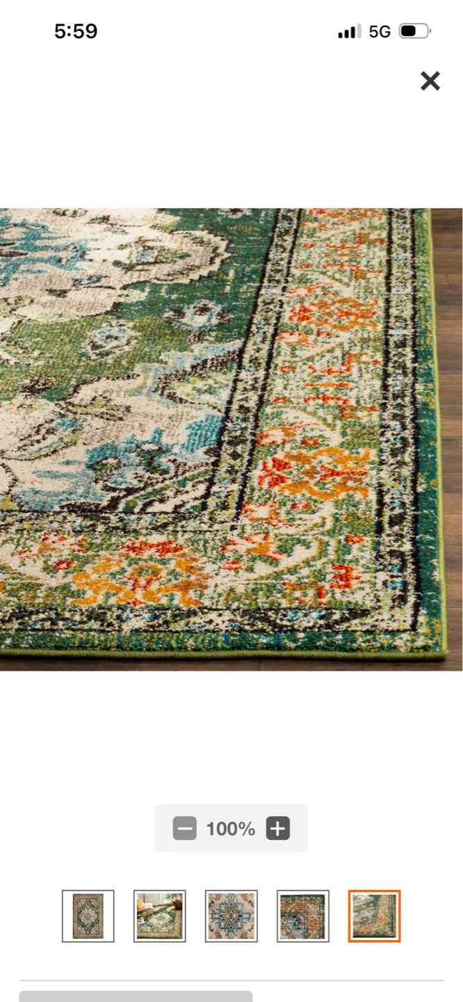 New Safavieh Monaco Moses Forest Green / Light Blue - photo 4