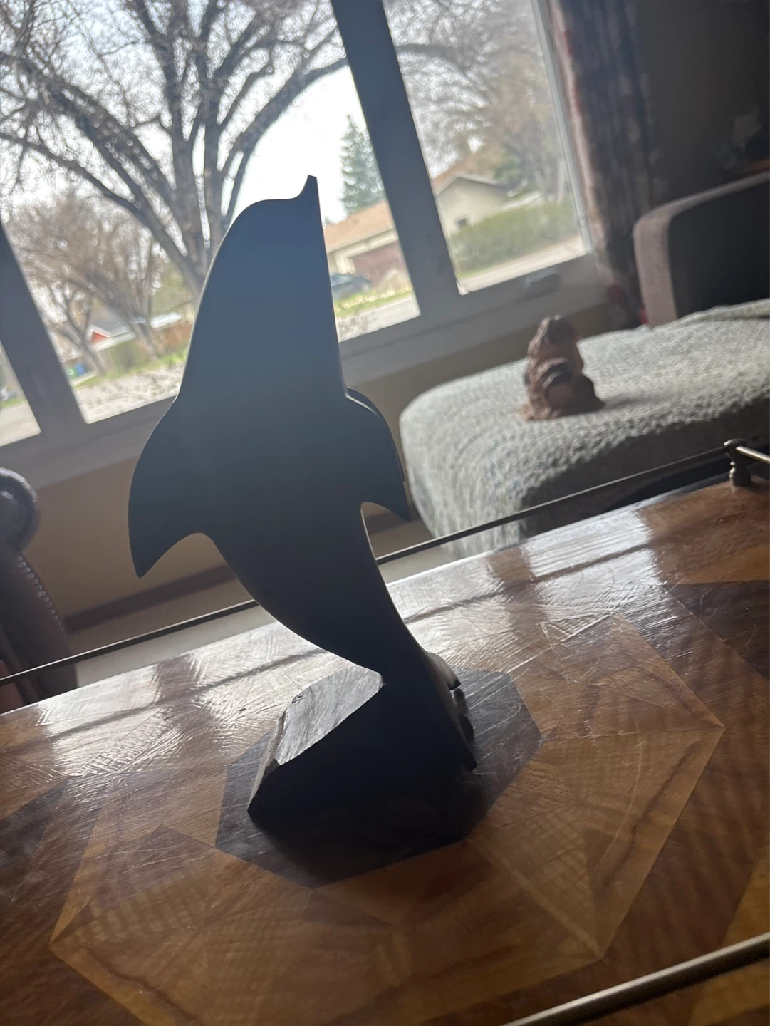 Wooden Dolphin Figurine