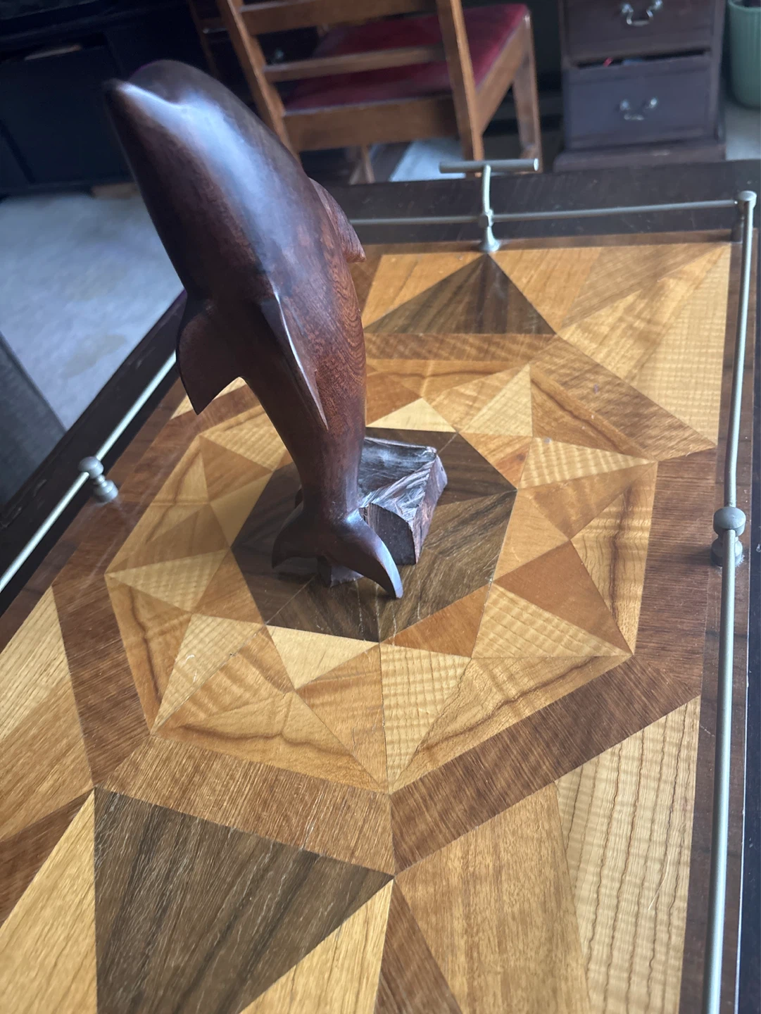 Wooden Dolphin Figurine - photo 3