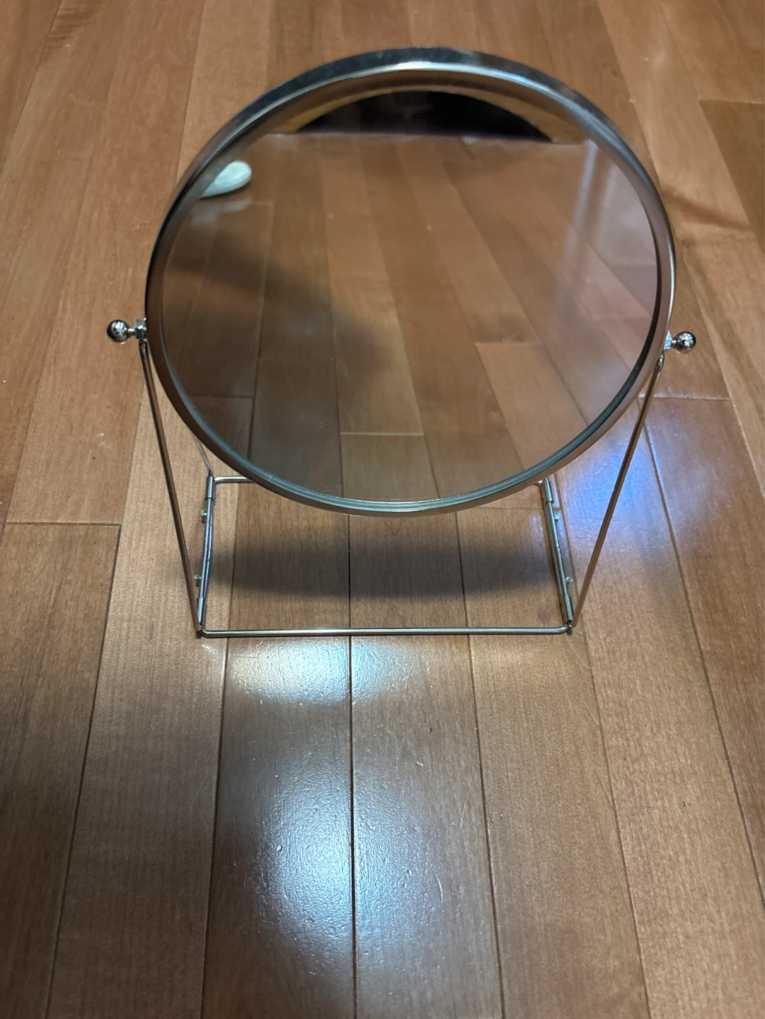 Metal Framed Round Tabletop Mirror