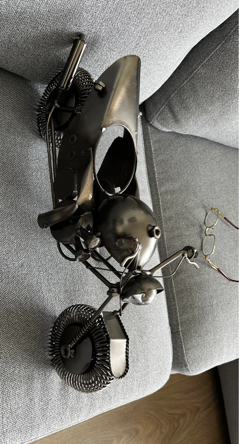 Vintage display Metal Motorcycle Sculpture - photo 2