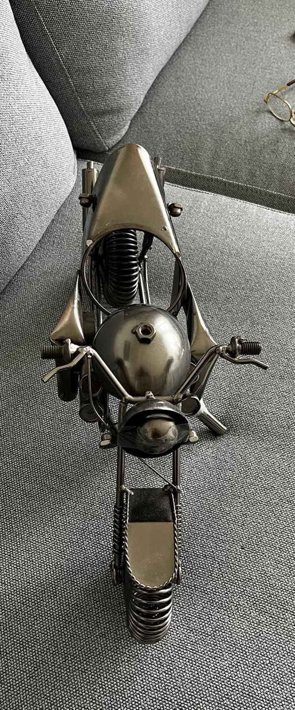 Vintage display Metal Motorcycle Sculpture
