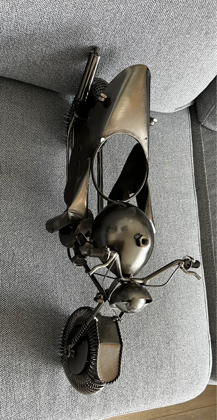 Vintage display Metal Motorcycle Sculpture - photo 4