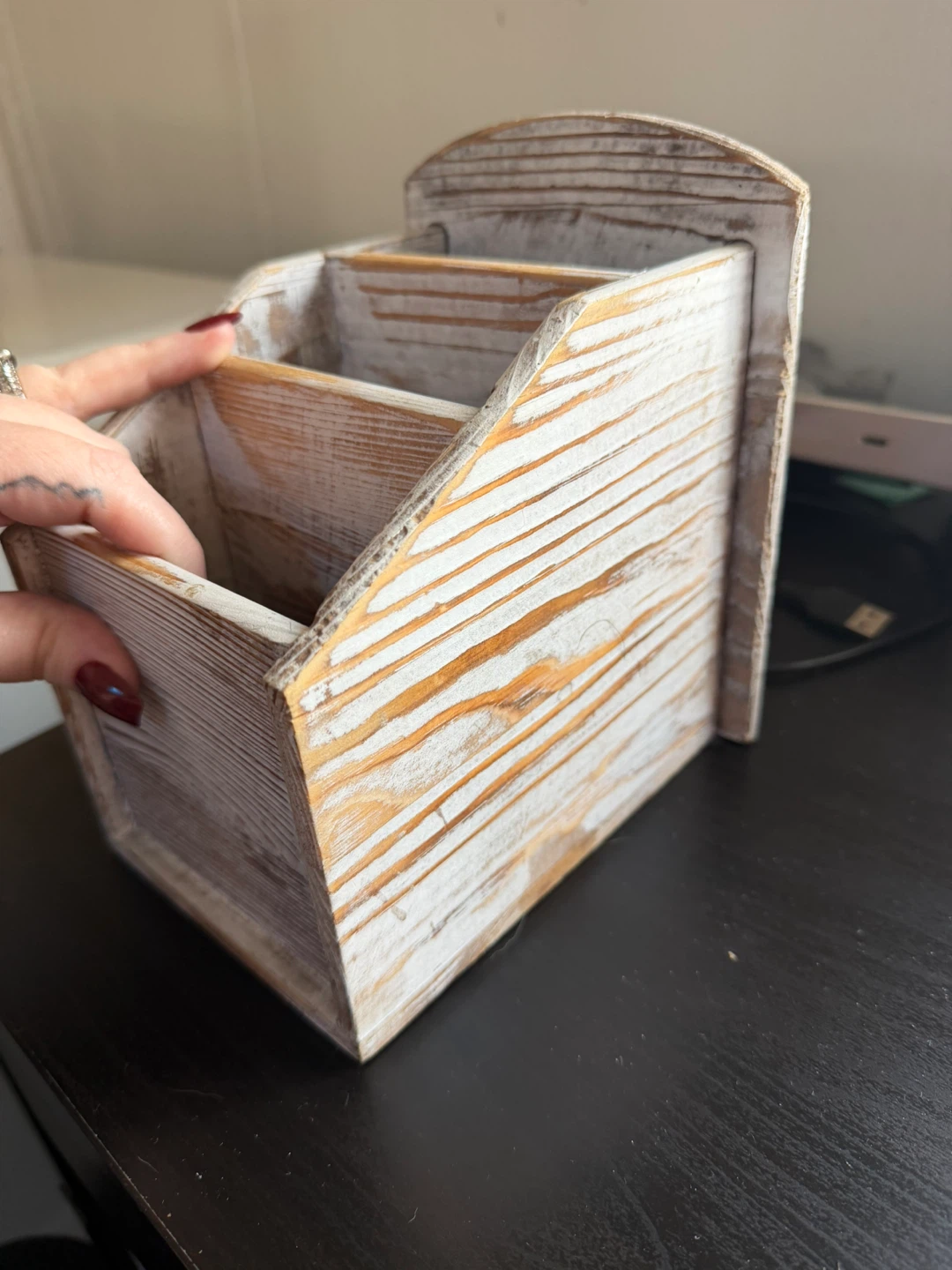 Wooden Desk Organizer Caddy - photo 2