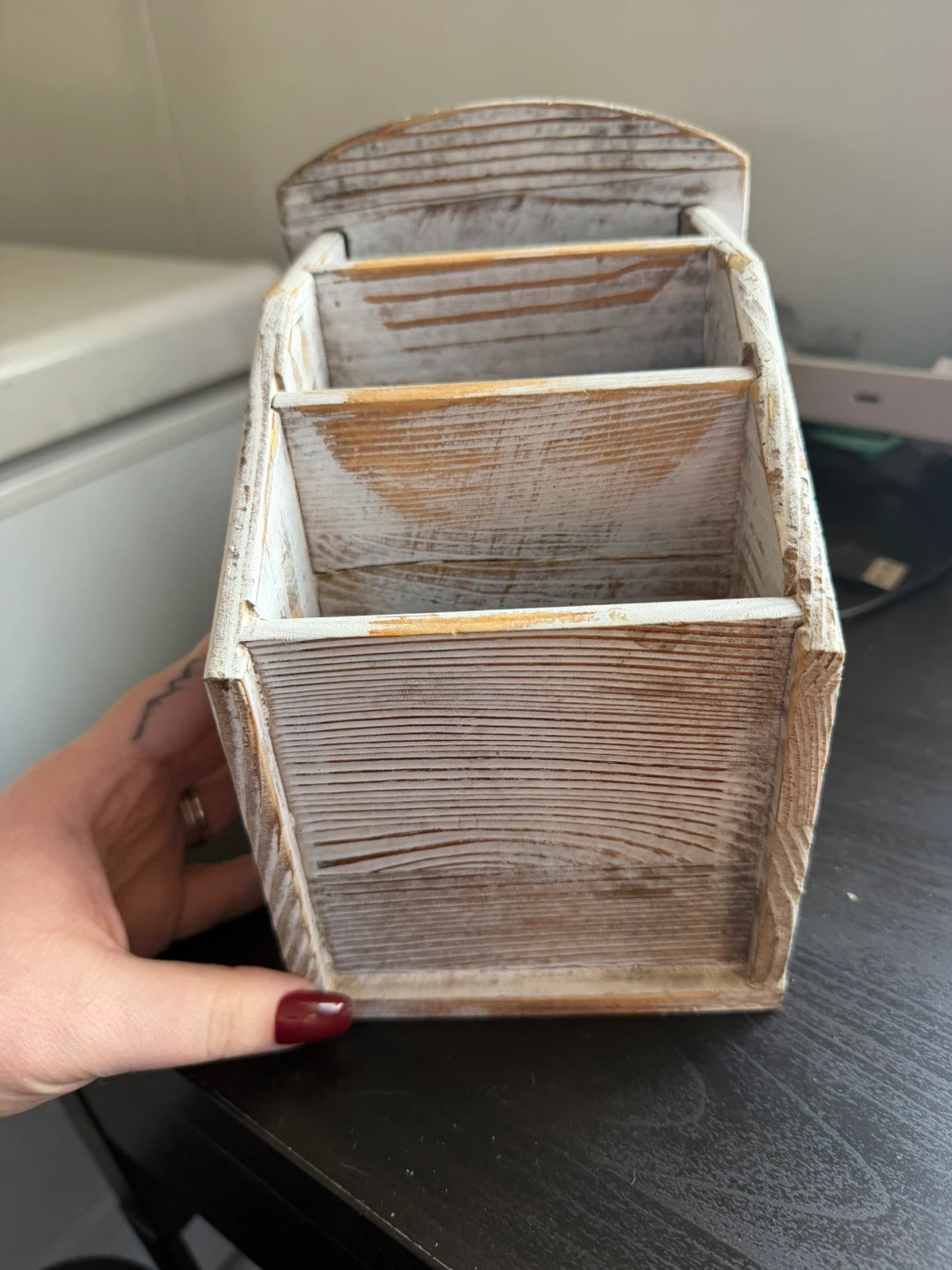 Wooden Desk Organizer Caddy