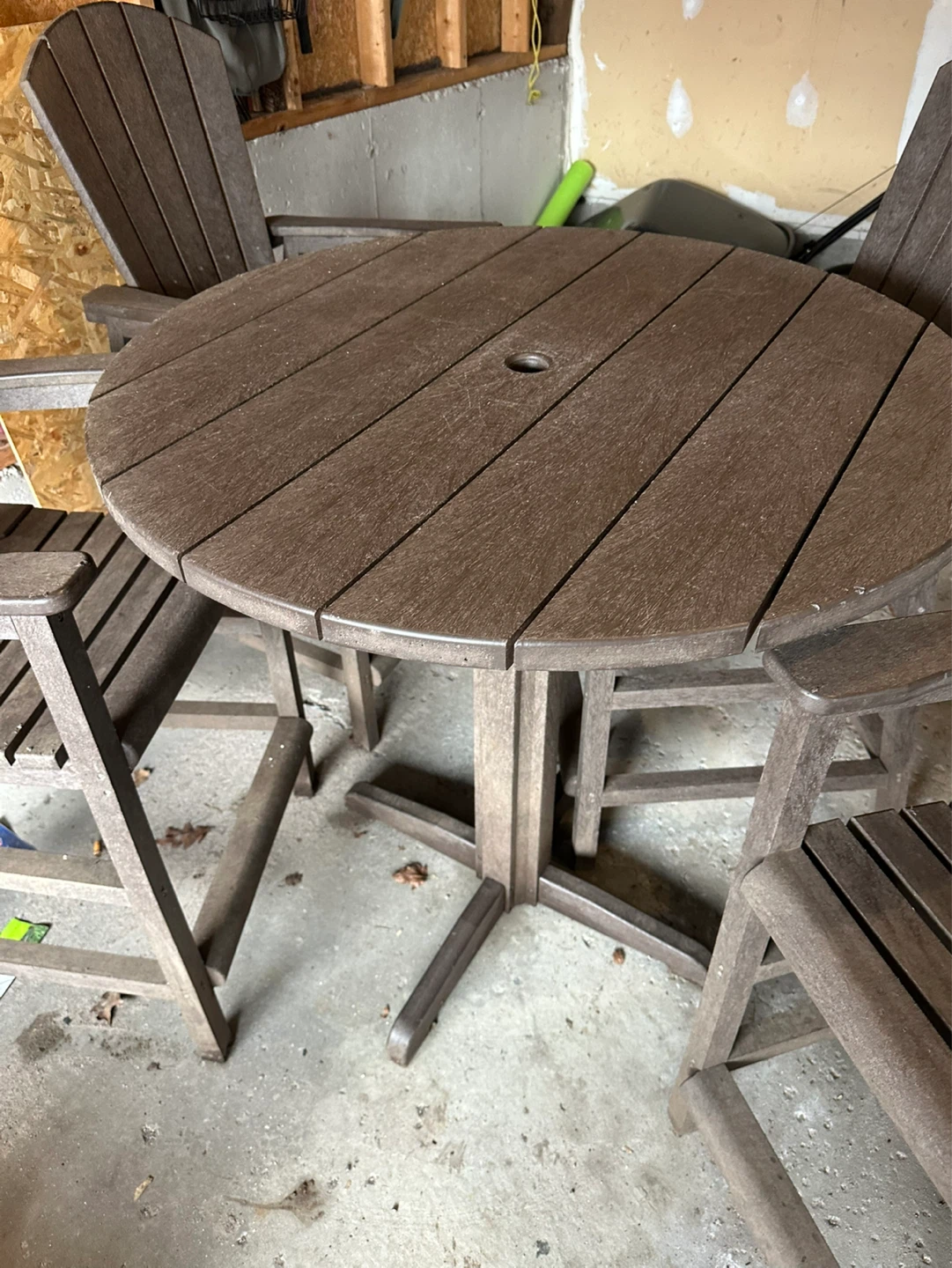Composite Outdoor Bar Height Table and 4 Chairs Set - photo 3