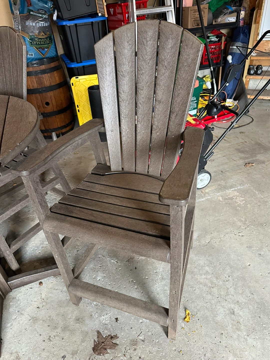 Composite Outdoor Bar Height Table and 4 Chairs Set - photo 4
