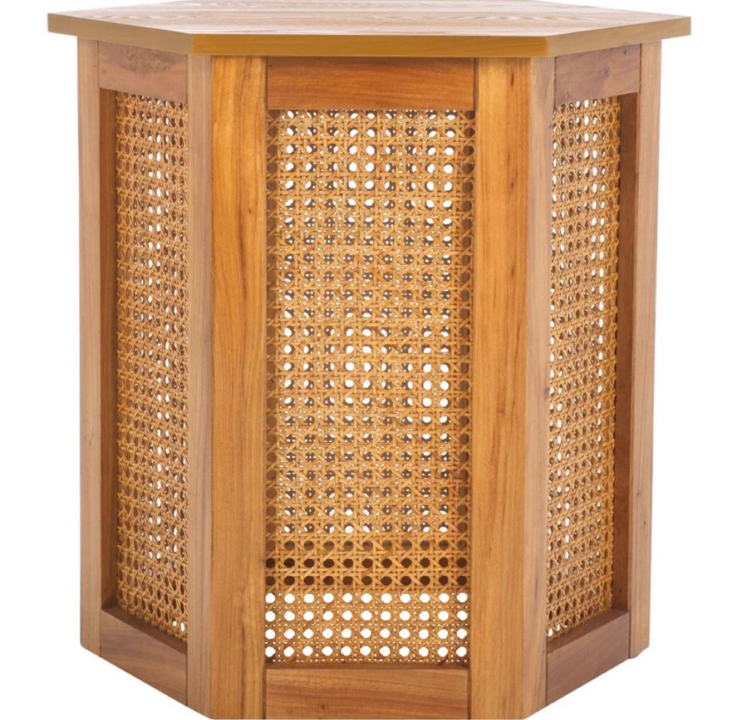 Safavieh Lazelir Hexagon Cane Accent Table - Natural - photo 2