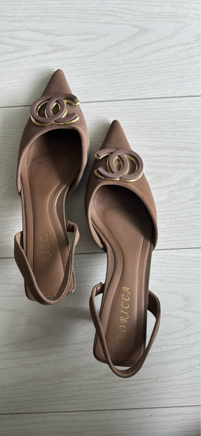 Coricca Slingback Heels - Taupe