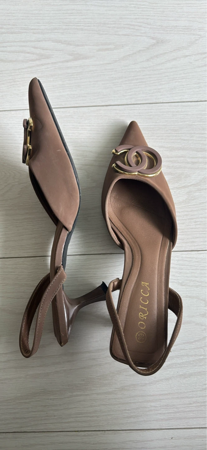 Coricca Slingback Heels - Taupe - photo 3