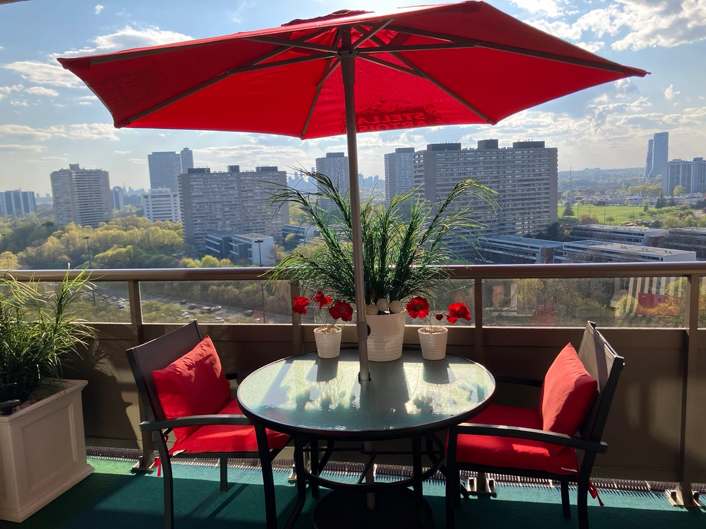 NEW Red Stella Artois Market Umbrella