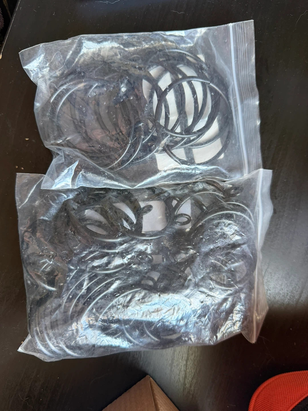 Bag of Black O-rings for Shower Curtain