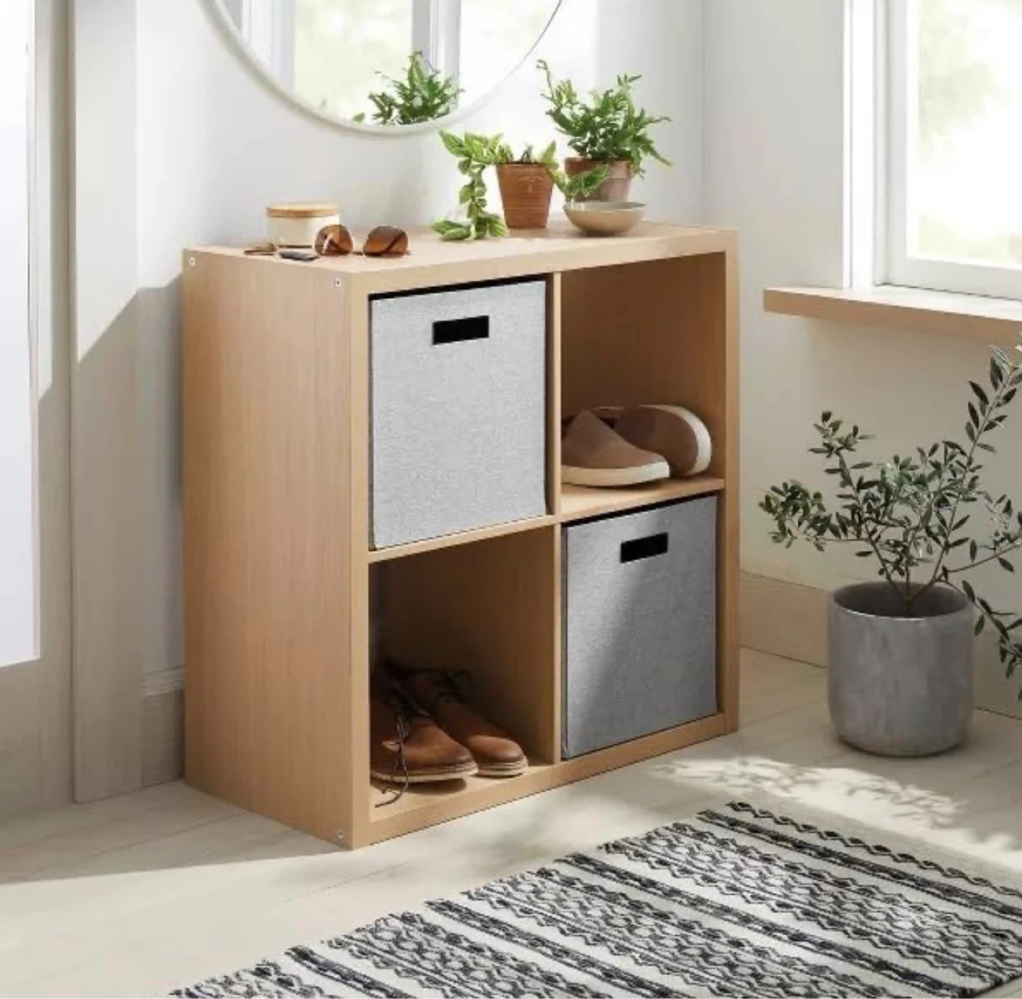 4-Cube Storage Organizer Shelf