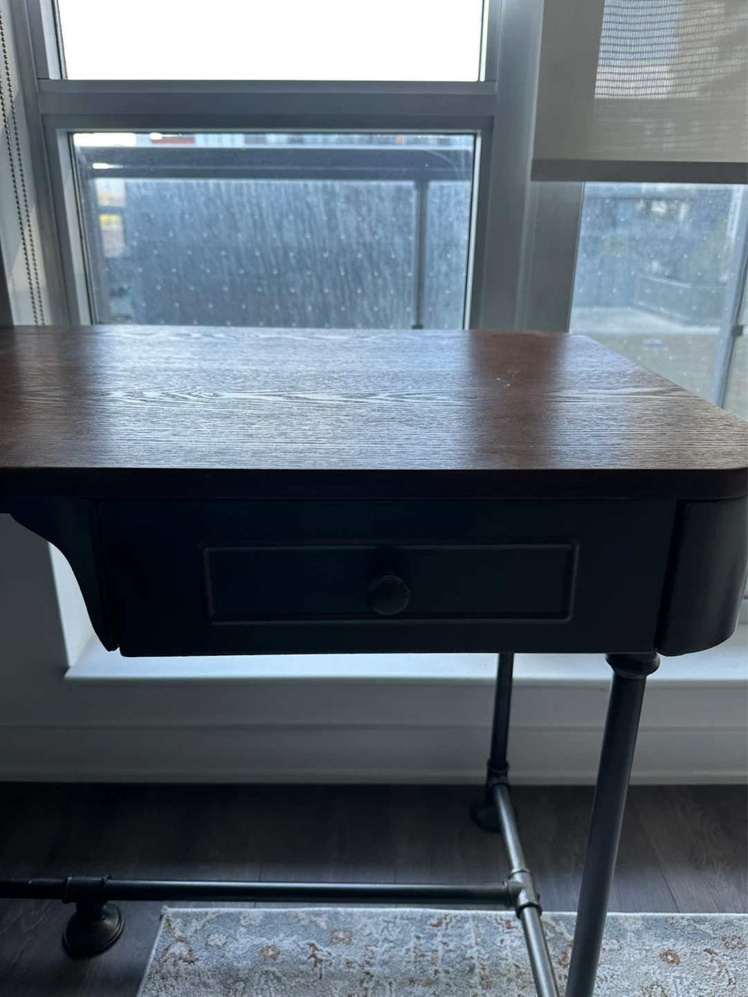 Desk with two drawers (Eggleston Metal Base Writing Desk) - photo 4