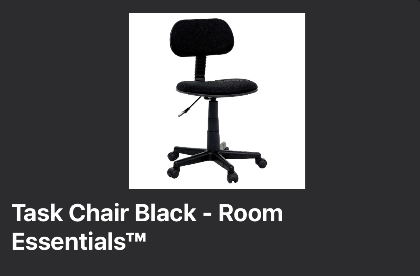 Room Essentials Task Chair - Black