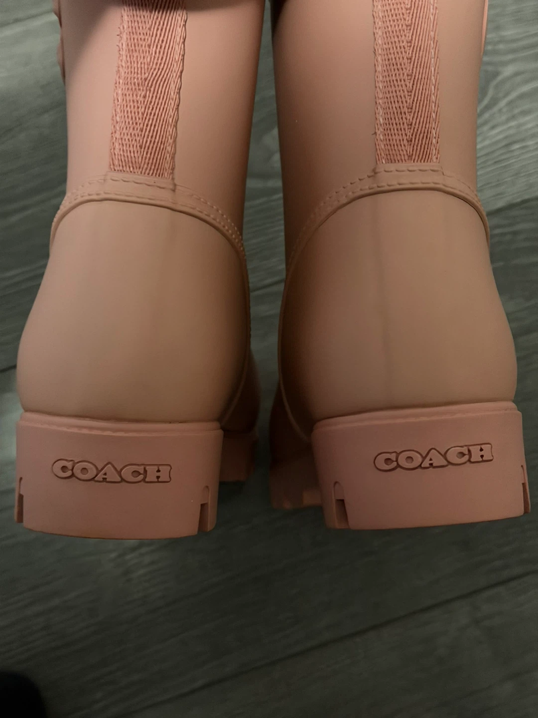 Coach Pink Rubber Rain Boots - Women's Size 7 - photo 4
