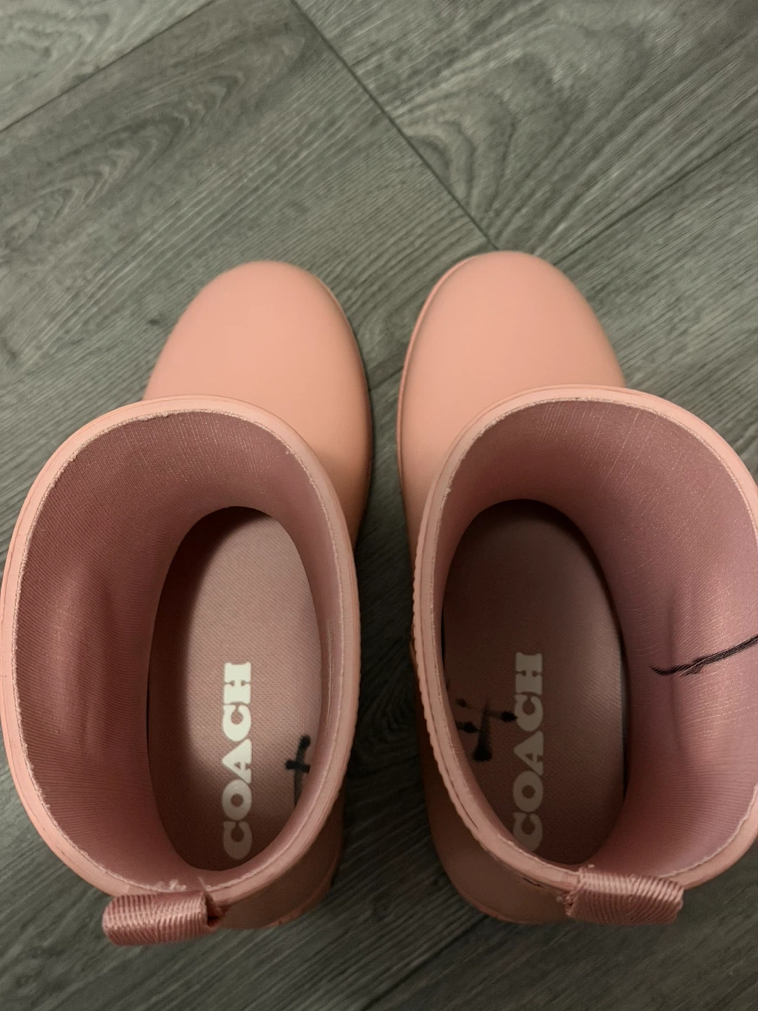Coach Pink Rubber Rain Boots - Women's Size 7 - photo 3